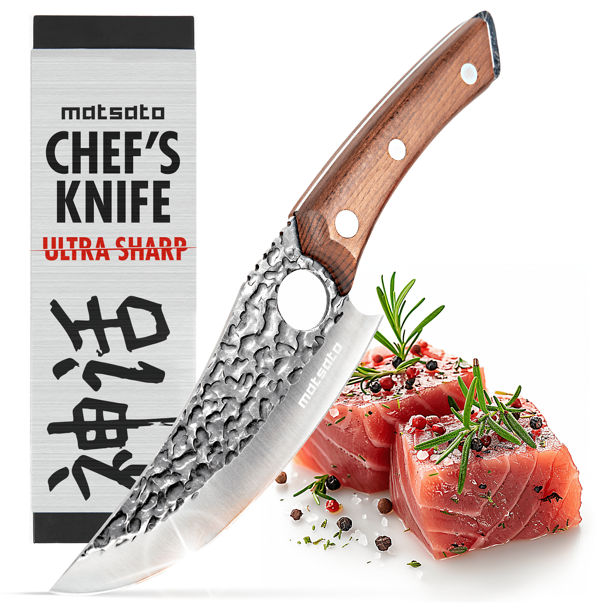 KEPEAK Hunting Stainless Steel Kitchen Boning Knife, Handmade Fishing Knife,  Butcher Knife, Outdoor Kitchen, Butcher Knife Cutter 