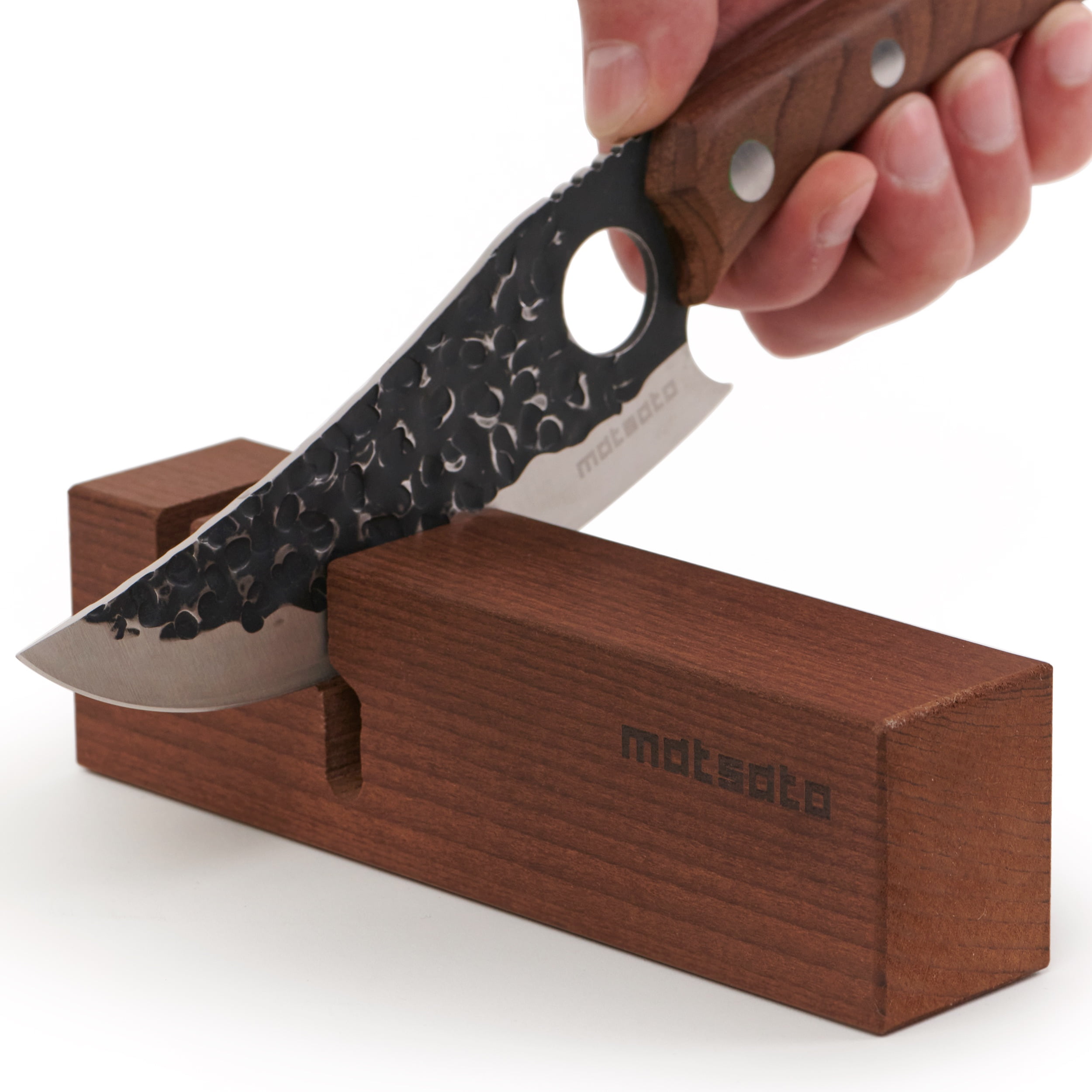 Matsato Knife Sharpener. Professional Japanese Knife and Scissor Sharpener. 2-in-1 Sharpening Tool