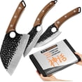 thumbnail image 1 of Matsato Knives Set – Japanese-Inspired, Stainless Steel Kitchen, Chef & Cleaver Knife Bundle (3 Count), 1 of 7
