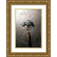 thumbnail image 1 of Matsubara, Hiroki 11x14 Gold Ornate Wood Framed with Double Matting Museum Art Print Titled - CommissarS Owl Trembles., 1 of 4