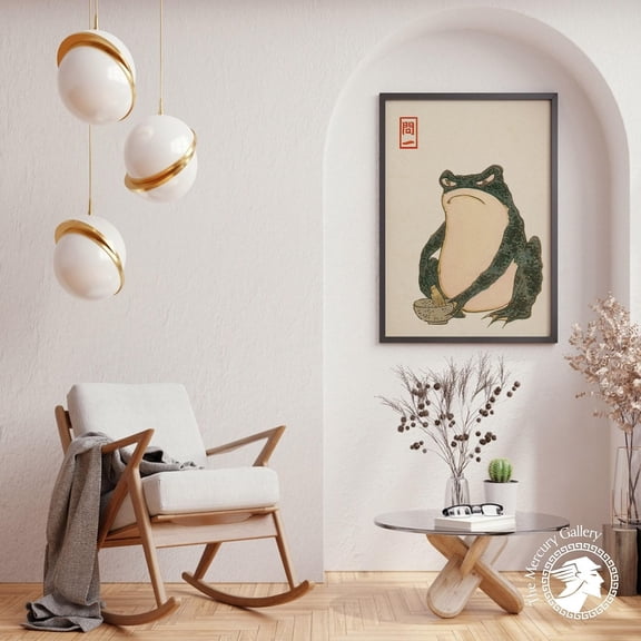 Matsumo Hoji Frog Japanese Woodblock Decor Wall Art