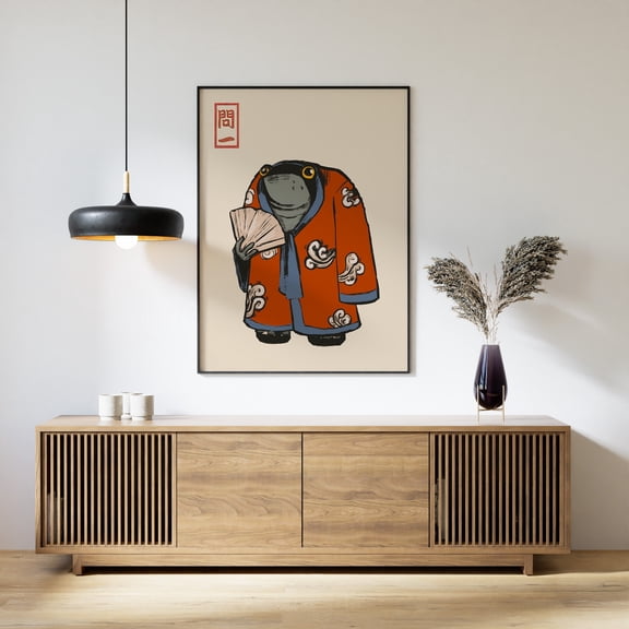 Matsumoto Hoji Art Print, Japanese Poster, Frog, Matsumoto Hoji Vintage Art Print, Animal Art, Funny Animal Print, Gift, A1/A2/A3/A4