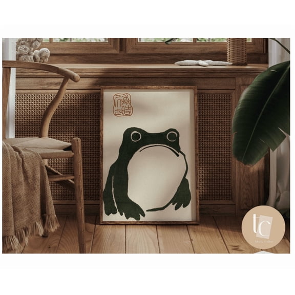 Matsumoto Hoji Japanese Frog Print Set Grumpy Frog Poster Japanese Frog Wall Art Frog Toad Art Poster Wall Art