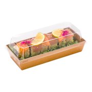 Matsuri Vision Clear Plastic Lid - Fits Large Sushi Container - 100 count box