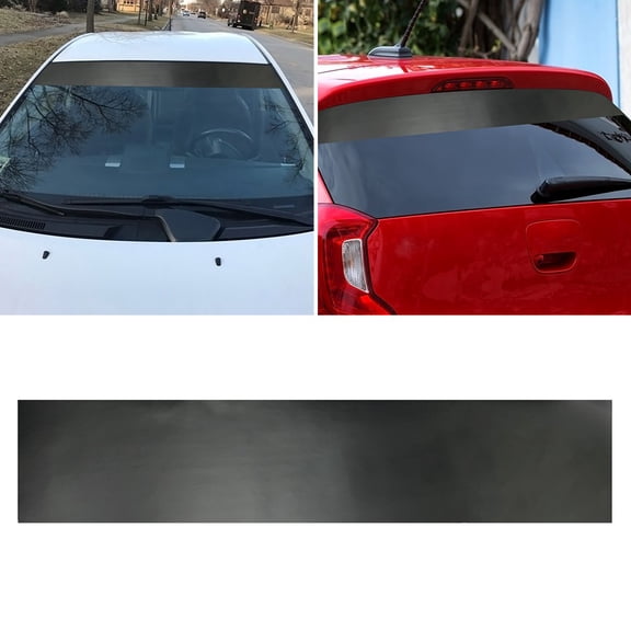 Matt Black Sun Strip Universal Car Van Windscreen Sunstrip,52x8inch