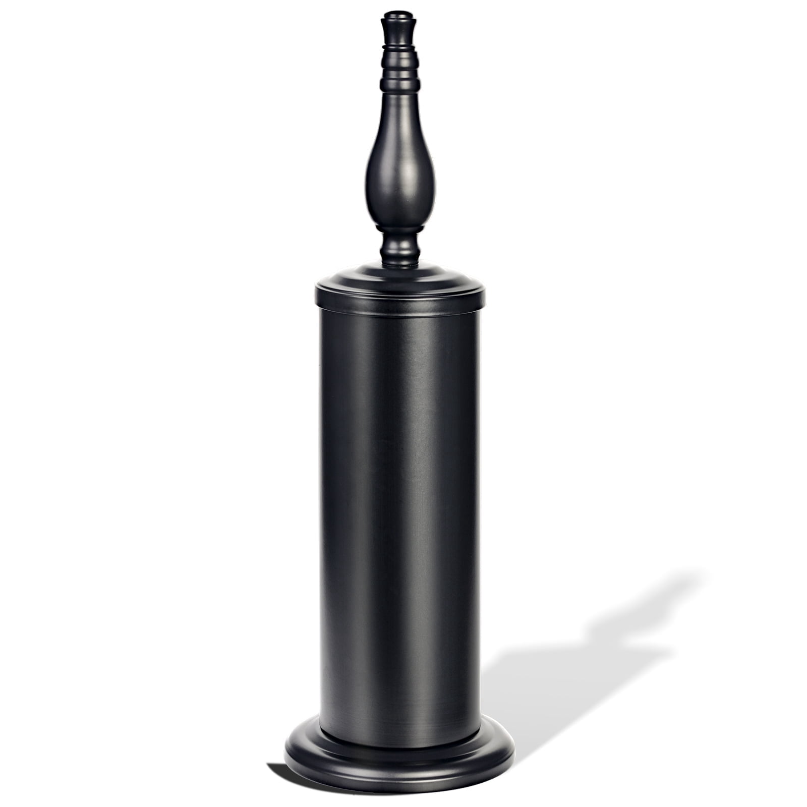 Matt Black Toilet Brush and Holder Set, Toilet Bowl Brush with Heavy Duty Wide Base,Deep Cleaning Modern Bathroom Cleaner Brush -Space Saving
