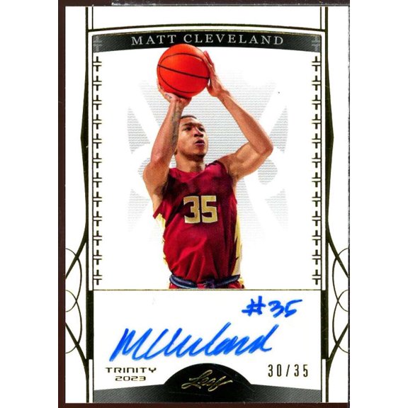 Matt Cleveland AU Rookie Card 2023 Leaf Trinity #BA-MC2