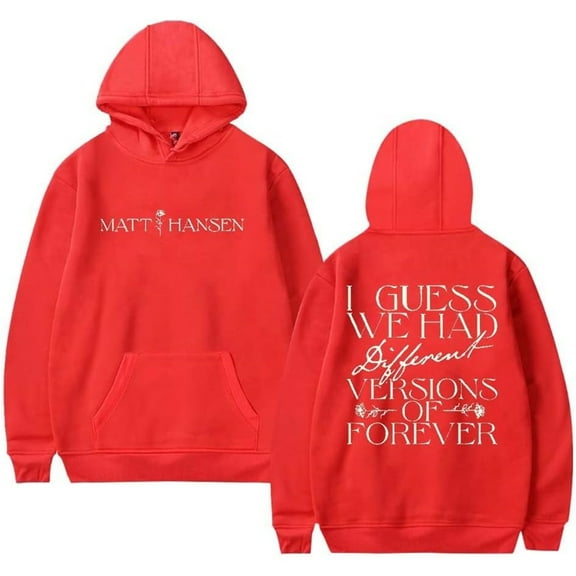 Matt Hansen Versions of Forever Merch Hoodie Pockets Drawstring Unisex Hooded Sweatshirt Fashion Clothing