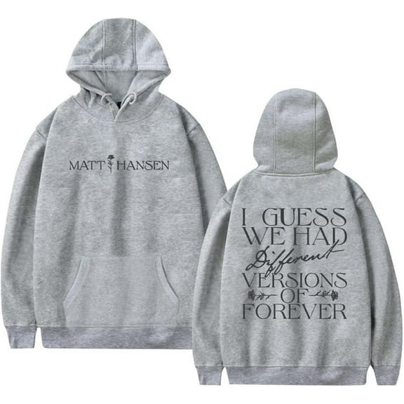 Matt Hansen Versions of Forever Merch Hoodie Pockets Drawstring Unisex Hooded Sweatshirt Fashion Clothing