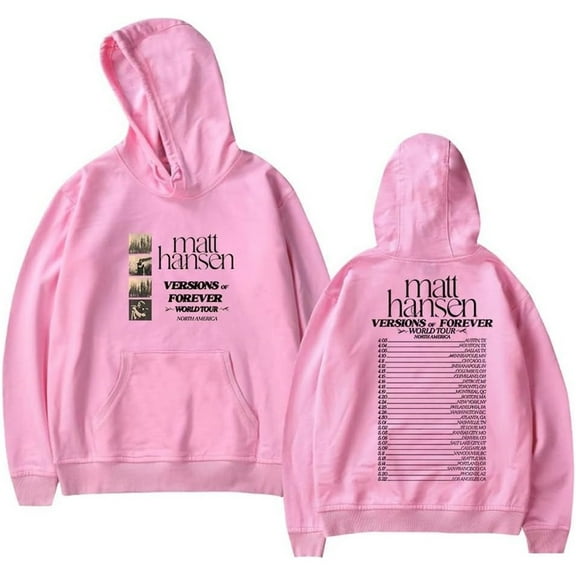 Matt Hansen Versions of Forever Tour 2025 Merch Hoodie Pockets Drawstring Unisex Hooded Sweatshirt Fashion Clothing