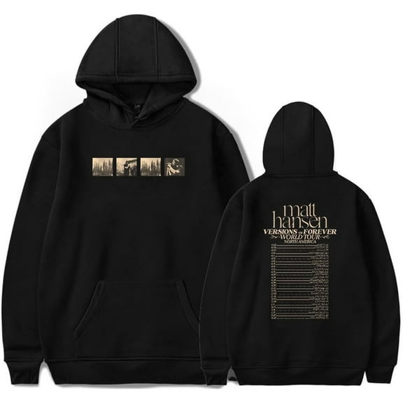 Matt Hansen Versions of Forever Tour Merch Hoodie Pockets Drawstring Unisex Hooded Sweatshirt Fashion Clothing