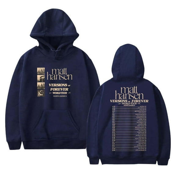 Matt Hansen Versions of Forever Tour Merch Hoodies Women Men Casual Long Sleeve Sweatshirt Fashion Clothes
