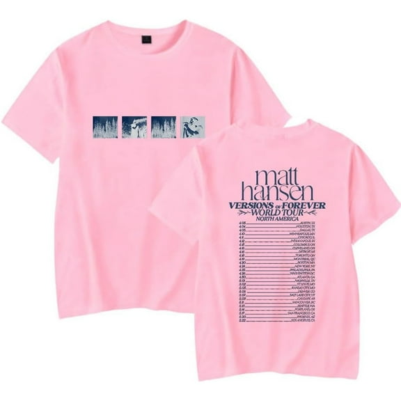 Matt Hansen Versions of Forever Tour Merch Short Sleeve T-shirt Unisex Fashion Crew Neck Top