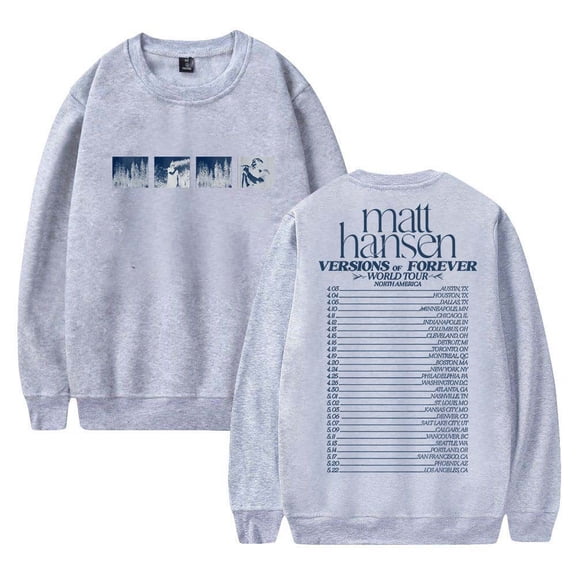 Matt Hansen Versions of Forever Tour Sweatshirt Women Men Casual Crewneck Long Sleeve Pullover Clothes