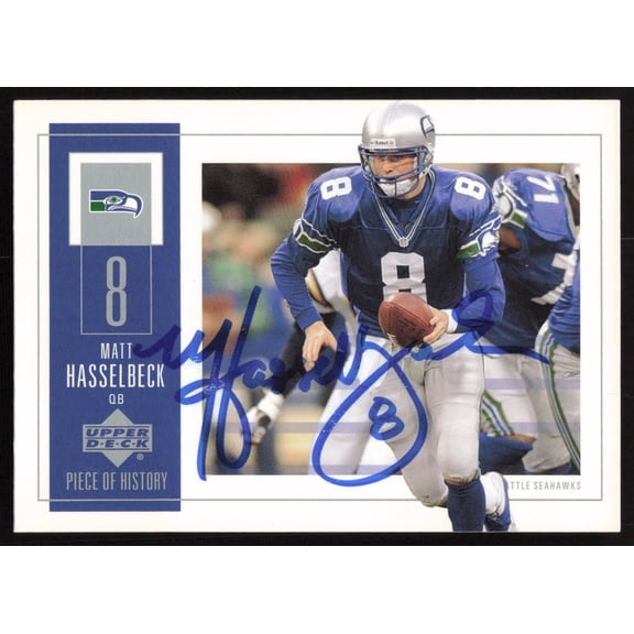 Matt Hasselbeck Autographed 2002 Upper Deck Card #86 Seattle Seahawks SKU #265341