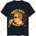 thumbnail image 1 of Matt Kitt Music No Tee Dark Blue T-Shirt with Yellow Graphic, 1 of 5