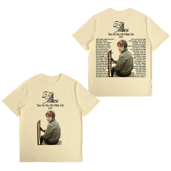 Matt Maltese Tour For You My Whole Life 2025 Cotton Tshirt Hip Hop Short Sleeve Tees