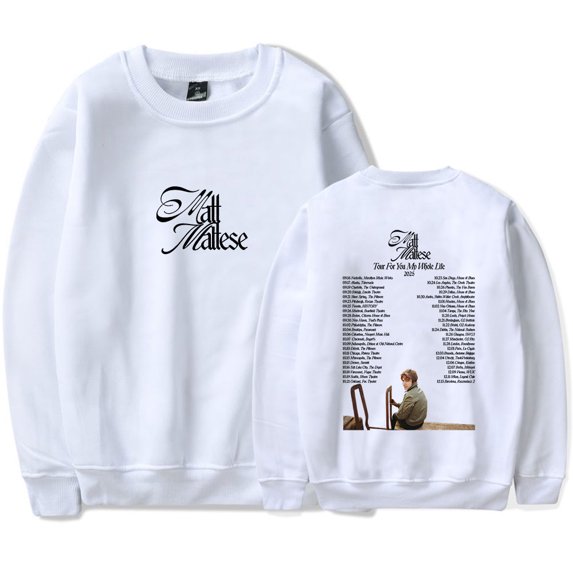 Matt Maltese Tour For You My Whole Life 2025 Sweatshirt Women Men Casual Crewneck Long Sleeve Pullover Clothes