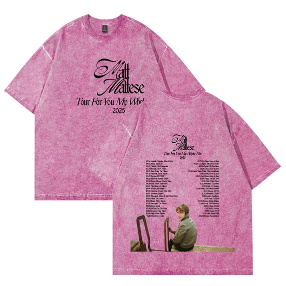 Matt Maltese Tour For You My Whole Life 2025 T-shirts Merch Women Men Cotton Wash Clothes Trend Casual Short Sleeve Top