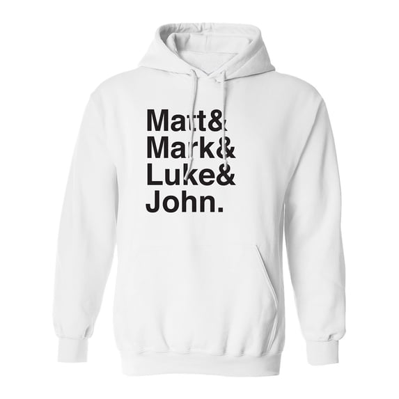 Matt & Mark & Luke & John Adult Hooded Sweatshirt