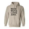 thumbnail image 1 of Matt & Mark & Luke & John Adult Hooded Sweatshirt, 1 of 3