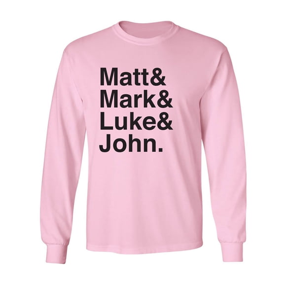 Matt & Mark & Luke & John Adult Long Sleeve T-shirt