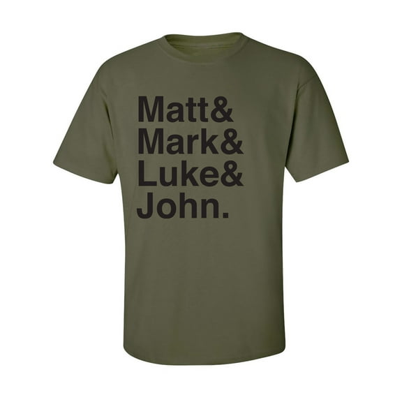 Matt & Mark & Luke & John Adult Short Sleeve T-shirt