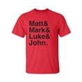 thumbnail image 1 of Matt & Mark & Luke & John Adult Short Sleeve T-shirt, 1 of 4