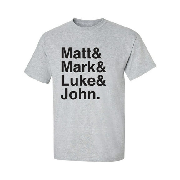 Matt & Mark & Luke & John Adult Short Sleeve T-shirt