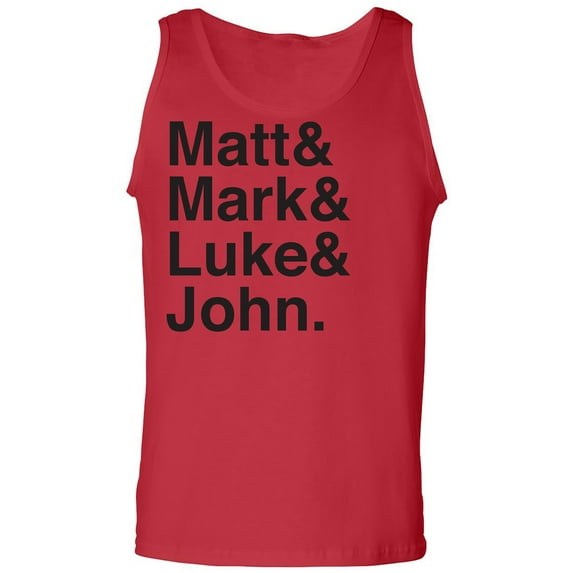 Matt & Mark & Luke & John Adult Tank Top