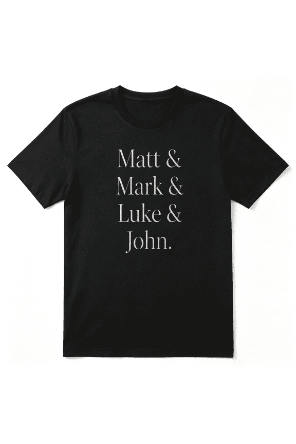 Matt Mark Luke John Cool Graphic Tee for Men and Women, Family Reunion Holiday Gift Cotton Short Sleeves T-Shirt