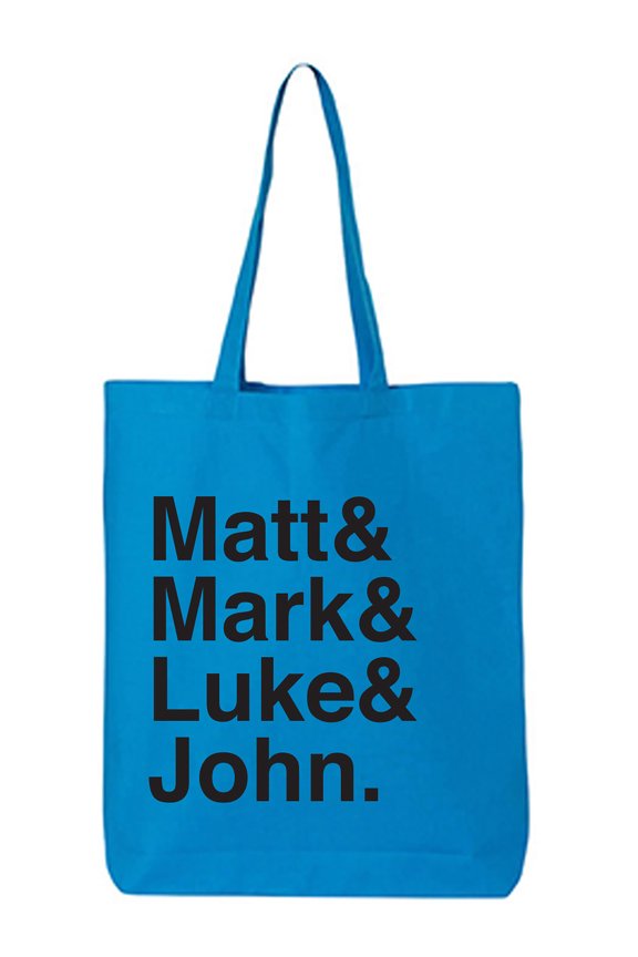 Matt & Mark & Luke & John Cotton Canvas Tote Bag
