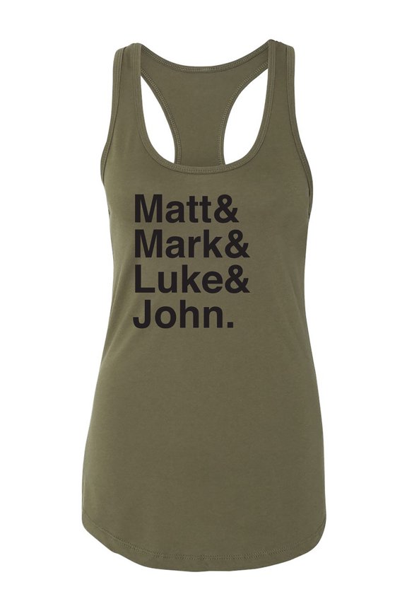 Matt & Mark & Luke & John Racerback Tank