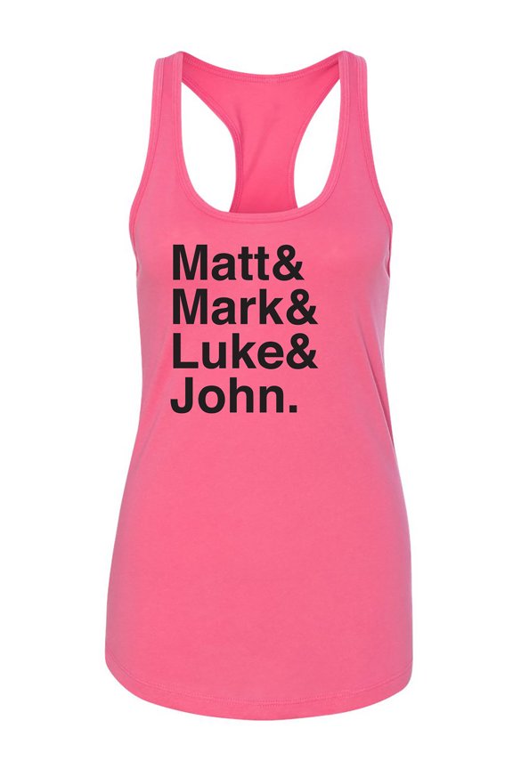 Matt & Mark & Luke & John Racerback Tank