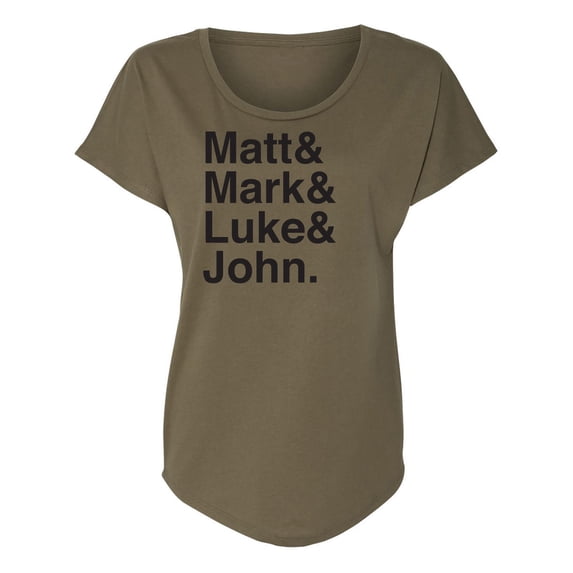 Matt & Mark & Luke & John Womens Dolman Tee
