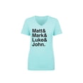 thumbnail image 1 of Matt & Mark & Luke & John Womens V-Neck T-Shirt, 1 of 3
