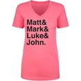 thumbnail image 1 of Matt & Mark & Luke & John Womens V-Neck T-Shirt, 1 of 2