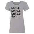 thumbnail image 1 of Matt & Mark & Luke & John Womens crewneck tee, 1 of 2