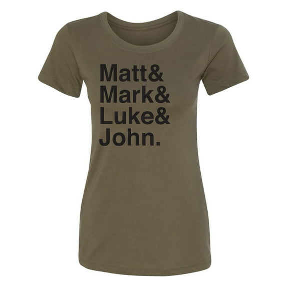 Matt & Mark & Luke & John Womens crewneck tee