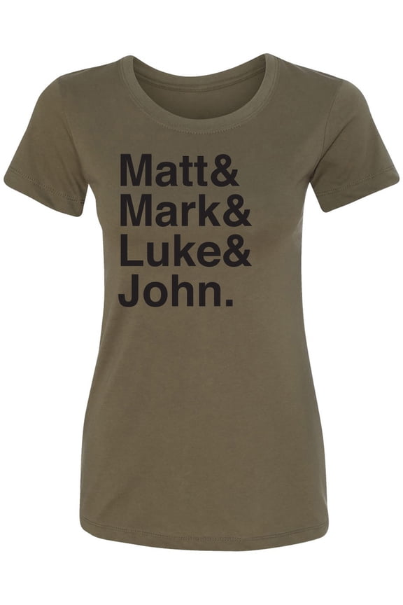 Matt & Mark & Luke & John Womens crewneck tee