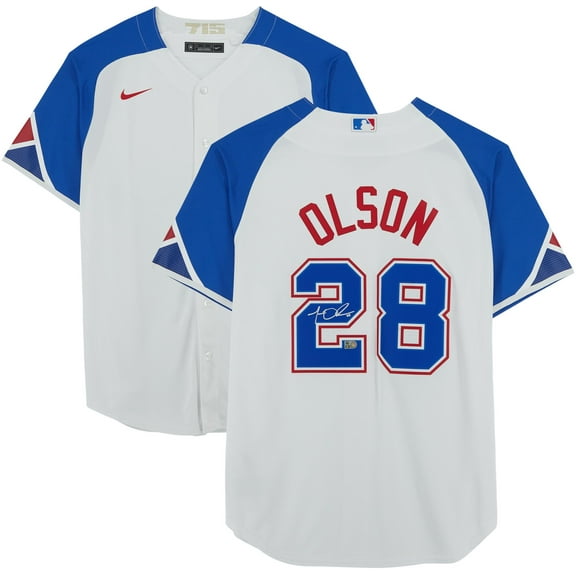 Matt Olson Atlanta Braves Autographed White City Connect Replica Jersey - Fanatics Authentic Certified