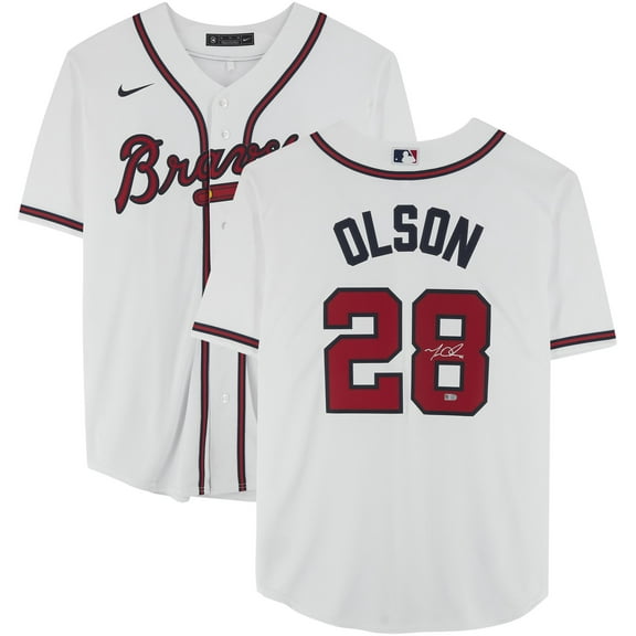 Matt Olson Atlanta Braves Autographed White Replica Jersey - Fanatics Authentic Certified