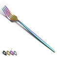 thumbnail image 1 of Matt Rainbow Dinner Forks 6 Piece, Stainless Steel 8.4'' Forks Silverware Set, Dessert Forks, Table Forks, Salad Forks for Home, Kitchen or Restaurant, Dishwasher Safe, 1 of 7