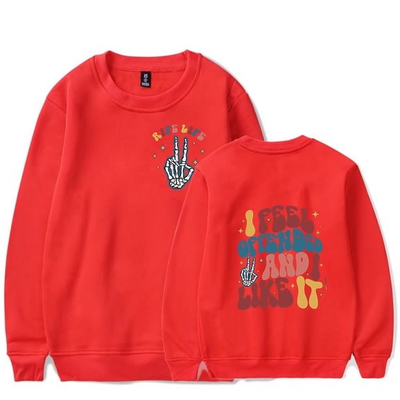 Matt Rife Crew Neck Sweatshirt I feel offended Andi Like It Popular Graphic Print Crew Neck Unisex Trendy Casual Streetwear Sweatshirt