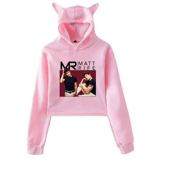 Matt Rife Hoodie Sweatshirts Crop top Printing Comedian for Girls Cat Ear Youth Streetwear Clothes Casual