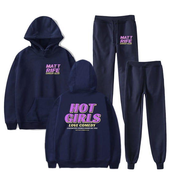 Matt Rife Hot Girls Love Comedy Men/Women Fall Suit Hoodies Sportswear Hooded Ankle Banded Pant Two Piece Set