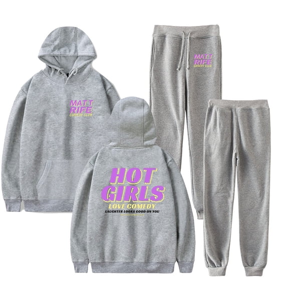 Matt Rife Hot Girls Love Comedy Men/Women Fall Suit Hoodies Sportswear Hooded Ankle Banded Pant Two Piece Set