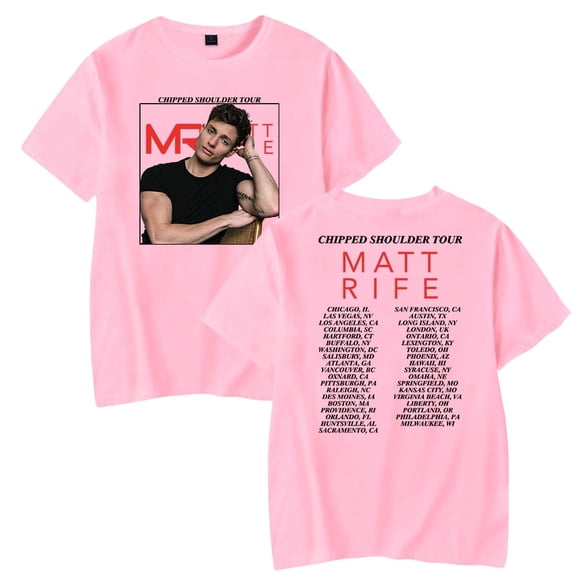 Matt Rife Merch Chipped Shoulder Tour T-shirt Classic Print Short Sleeve