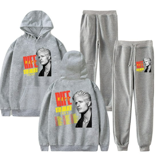 Matt Rife Stay Goladen Tour Hoodie Pants Sets Merch For Men/Women Sweatshirt Pants Two Piece Set Pullover Streetwear