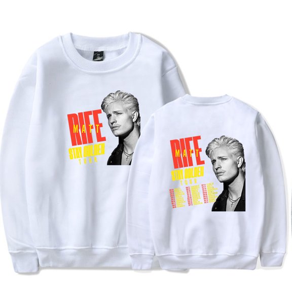 Matt Rife Stay Goladen Tour Merch Long Sleeve Crewneck Sweatshirt For Men/Women Unsiex Fashion Streetwear